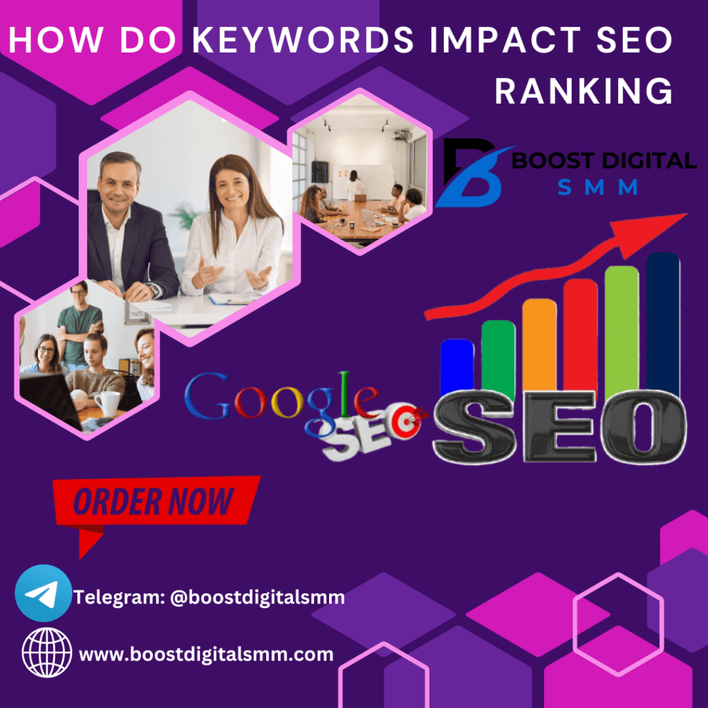 How do keywords impact SEO ranking